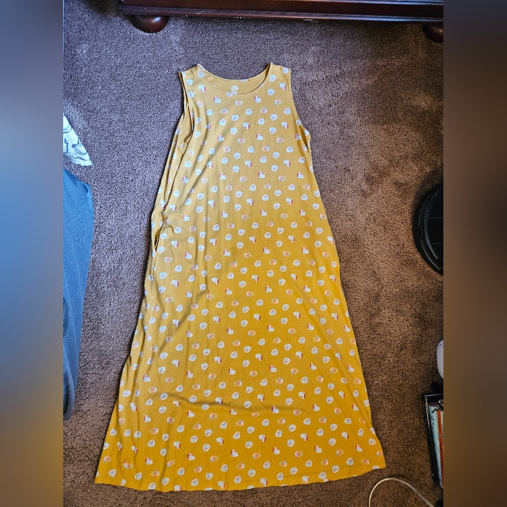 Uniqlo Tale of Genji Sleeveless Maxi Dress size medium